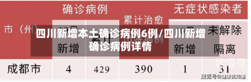 四川新增本土确诊病例6例/四川新增确诊病例详情