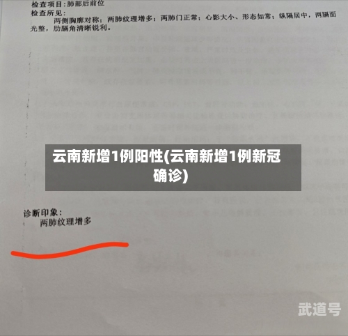 云南新增1例阳性(云南新增1例新冠确诊)