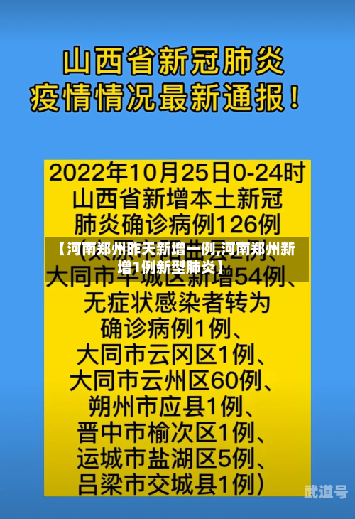 【河南郑州昨天新增一例,河南郑州新增1例新型肺炎】