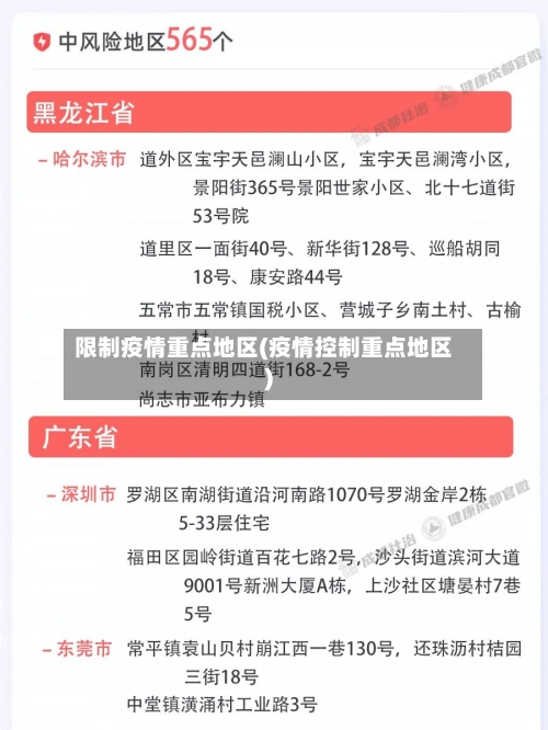 限制疫情重点地区(疫情控制重点地区)