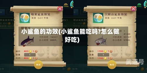 小鲨鱼的功效(小鲨鱼能吃吗?怎么做好吃)