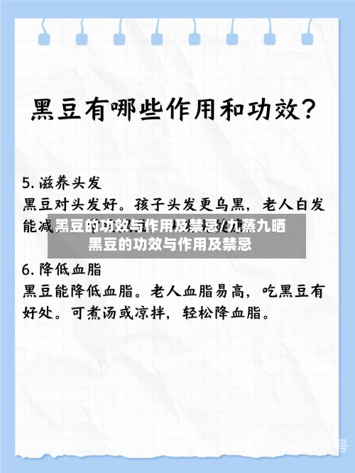 黑豆的功效与作用及禁忌/九蒸九晒黑豆的功效与作用及禁忌