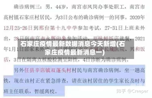 石家庄疫情最新数据消息今天新增(石家庄疫情最新消息一)