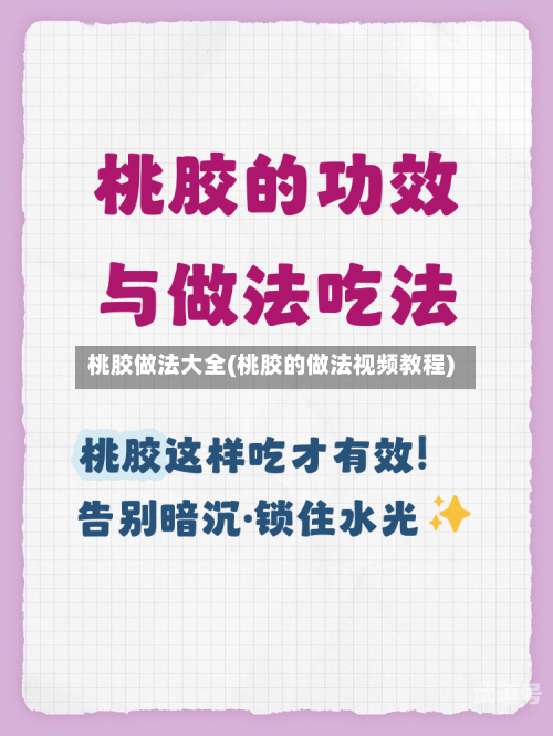 桃胶做法大全(桃胶的做法视频教程)