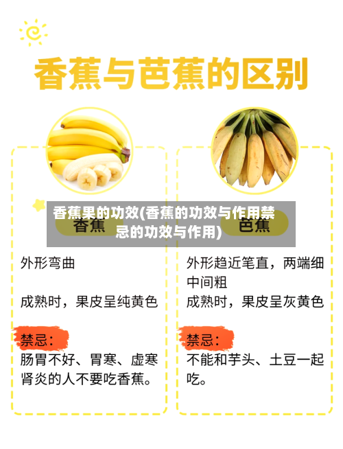 香蕉果的功效(香蕉的功效与作用禁忌的功效与作用)