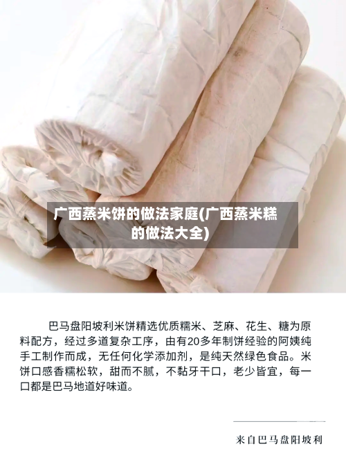 广西蒸米饼的做法家庭(广西蒸米糕的做法大全)-第3张图片