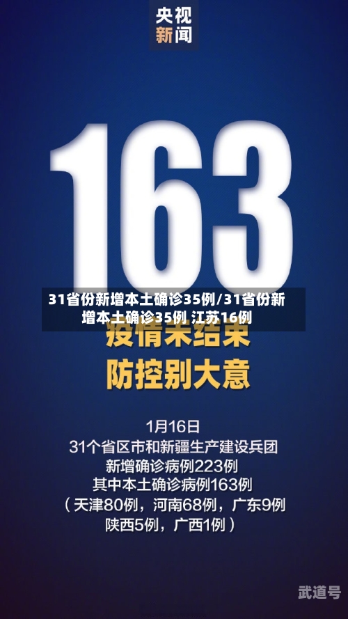 31省份新增本土确诊35例/31省份新增本土确诊35例 江苏16例