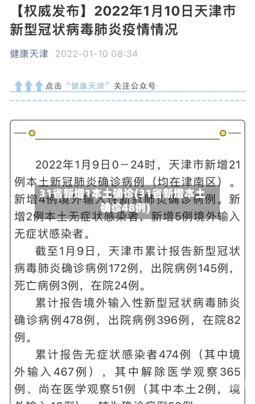 31省新增1本土确诊(31省新增本土确诊48例)